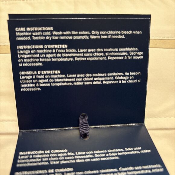 Ralph Lauren Organic Cotton Percale Palmer Full Flat Sheet $150 White/Sand Dune - Picture 3 of 7